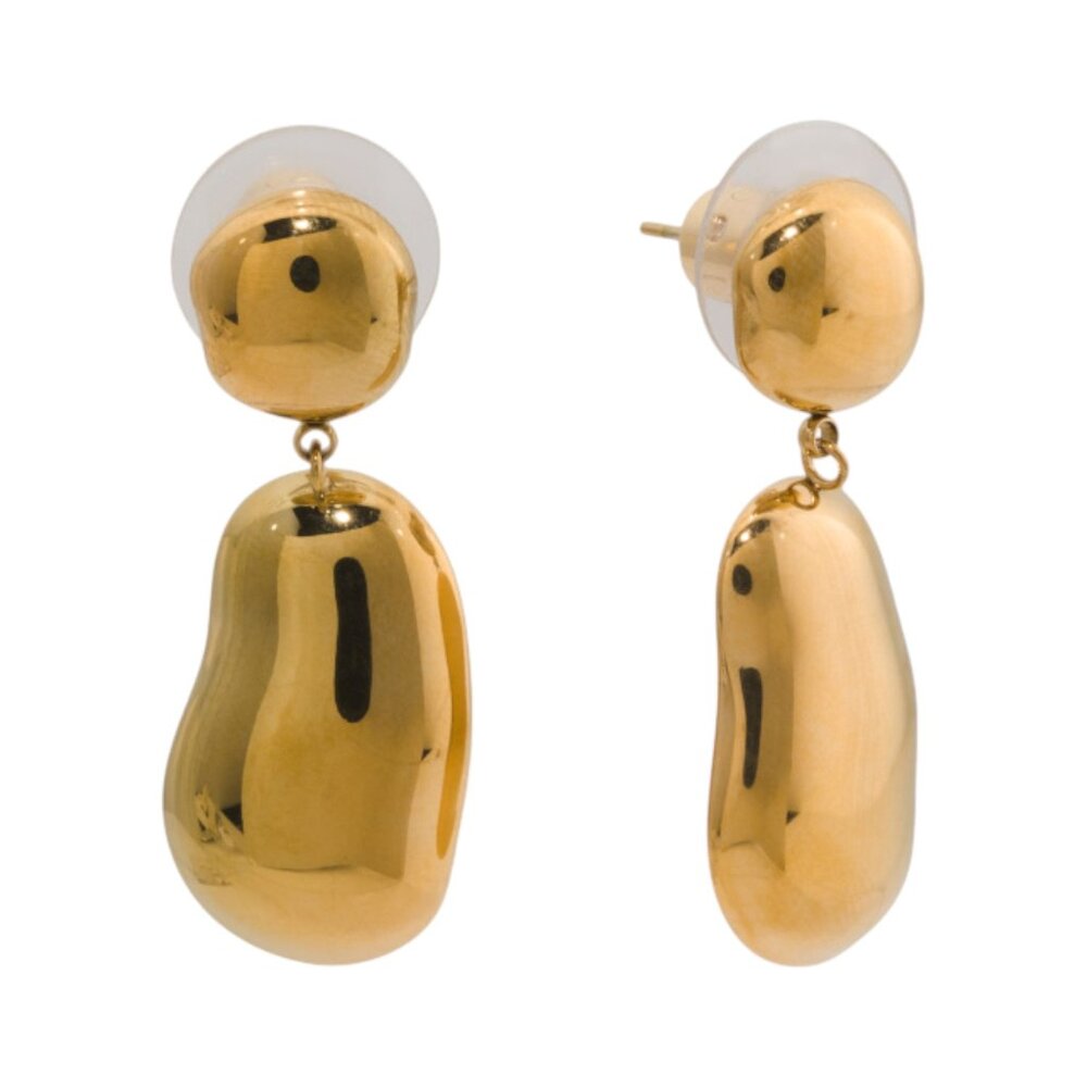 DANNIJO Gold Benny Gold Metal Sculptural Drop Earrings
